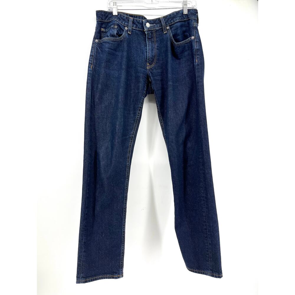 Bonobos Women's Blue Denim Jeans 31x32 Straight Leg‎ dark wash